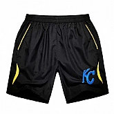 Men's Kansas City Royals Black Gold Stripe MLB Shorts,baseball caps,new era cap wholesale,wholesale hats